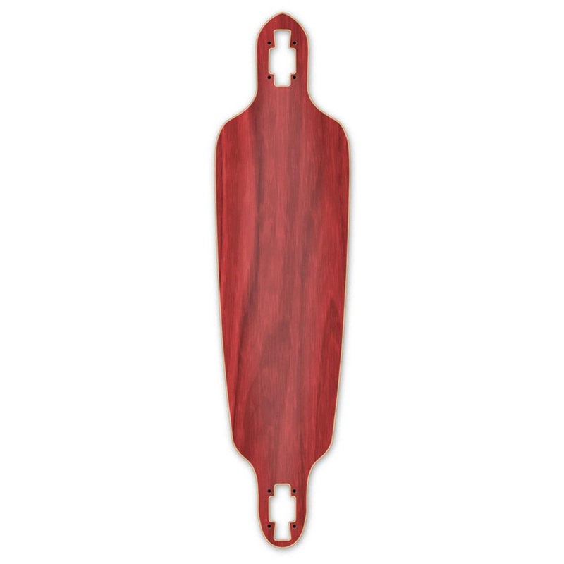 Punked Drop Through Blank Longboard Deck – Stained Red Deck