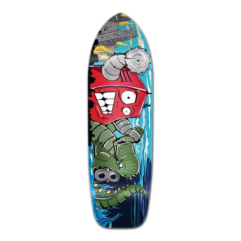 Punked Old School Longboard Deck – Robot Deck