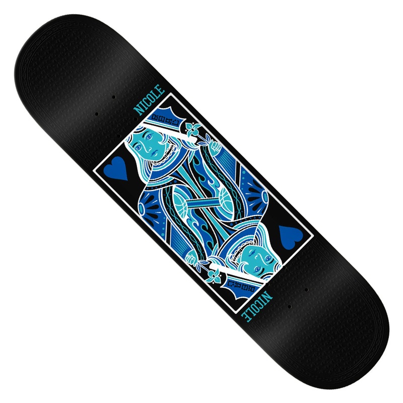 Real Nicole Hause Queen of Hearts Twin Nose Black Deck Black 8.25 x 31.9 WB:14
