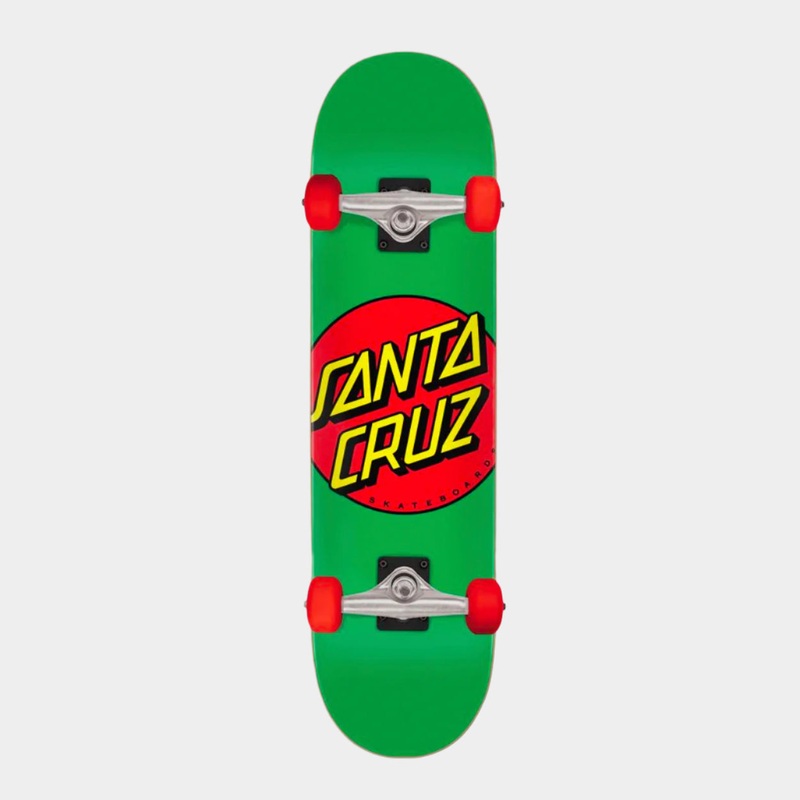 Santa Cruz – 7.80″ – Classic Dot Complete Skateboard – Green / Red