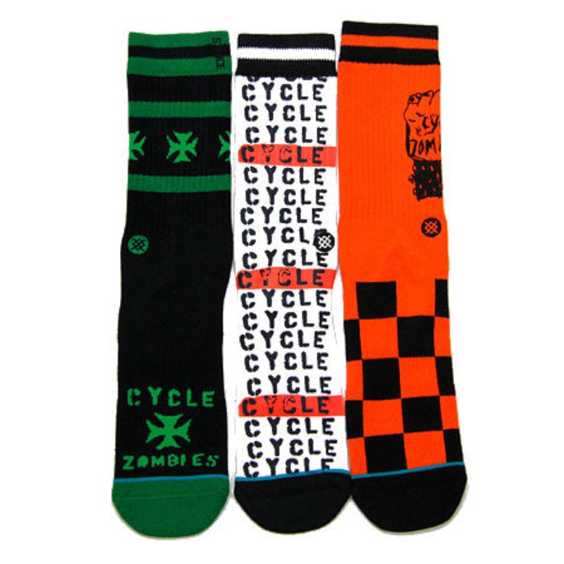 Stance Cycle Zombies Crew Socks White Large