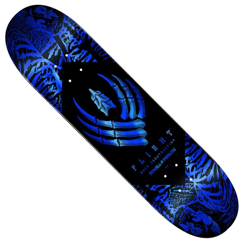 Blue Foil Skeleton Flight Deck 8.75×32.3 Powell Peralta