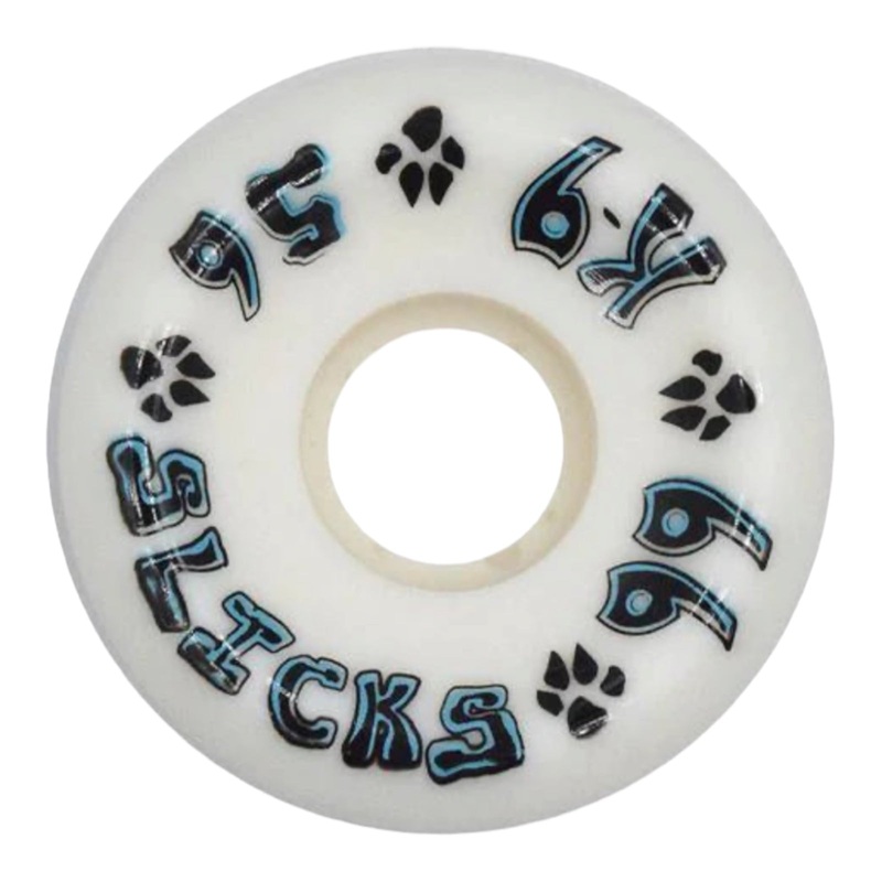 DogTown K-9 Slicks Wheels – 56mm x 99a – White 56mm