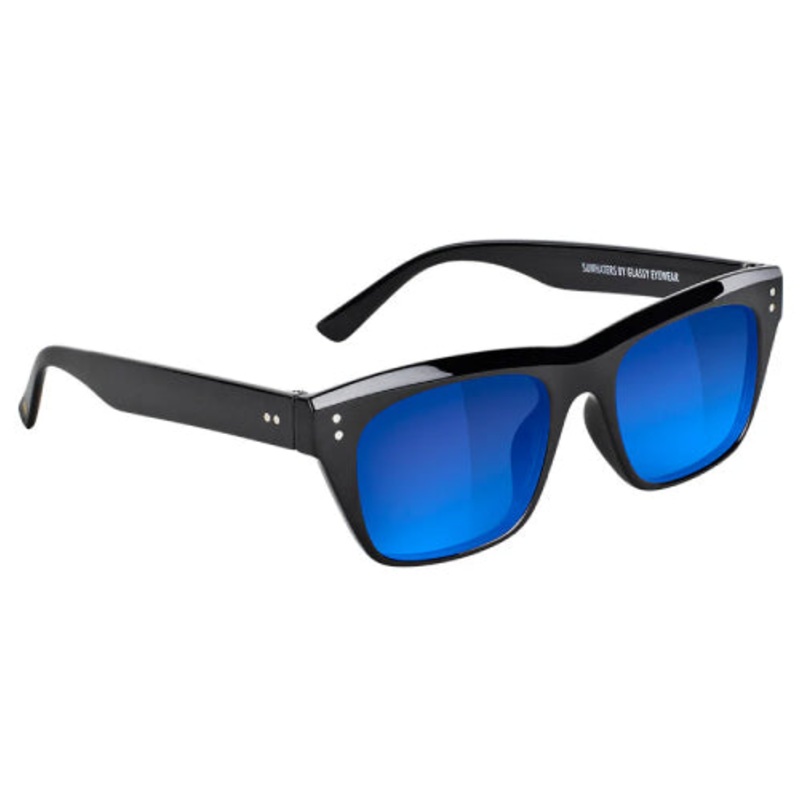 Glassy Santos Polarized Sunglasses Black/Blue