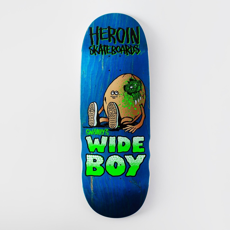 Heroin 10.75″ Swampys Wide Boy Deck – Blue Stain 10.75″