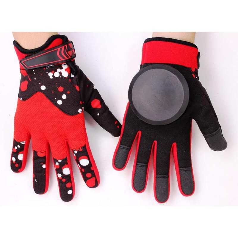 Longboard Downhill Sliding Gloves – Red