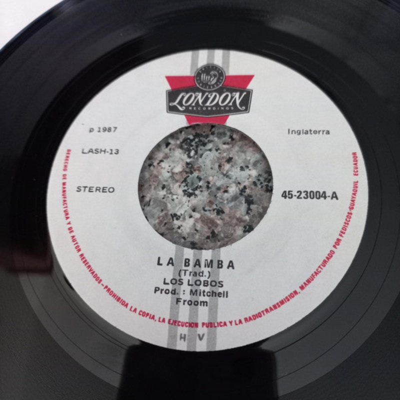 Los Lobos  La Bamba Vinyl 7″ Record *Used 1987 Release*