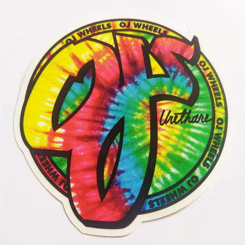 OJ Wheels “Tie Dye” Skateboard Sticker