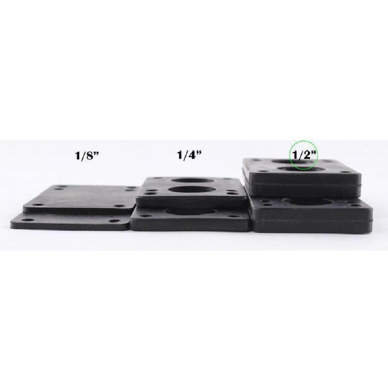 Rubber Risers 1/2″ for Longboard Skateboard | set of 2