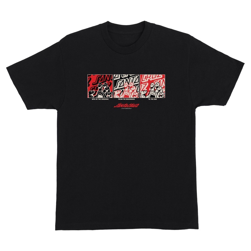 Santa Cruz Handled Front Short Sleeve T-Shirt Small Black
