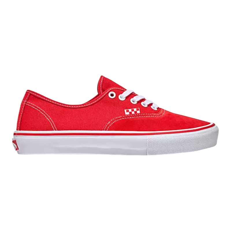 Vans Skate Authentic Shoe Red Suede/Canvas 6