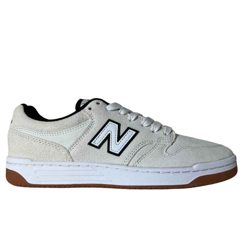 480 SWG New Balance Numeric Shoes Suede White Black 7.5