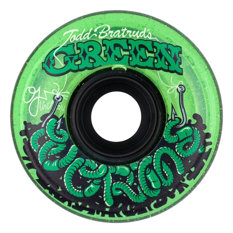 60mm Green Worms Super Juice 78a OJ Skateboard Wheels Green 60mm