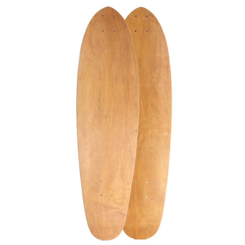 Fiberglass 34″ Kicktail Blank Longboard Deck