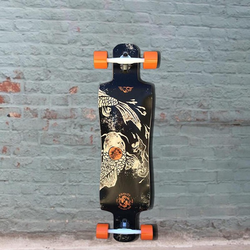 Gravity Double Drop Cruise and Carve 38″ Karma Longboard – Complete