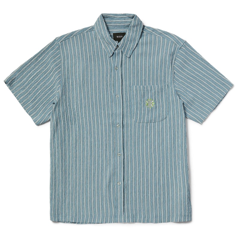HUF Apollo Striped Shirt Pool Blue M