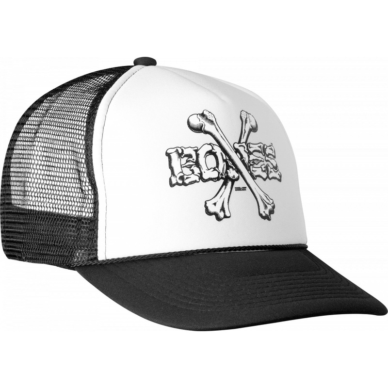 Powell Peralta Cross Bones Trucker Hat Black/White