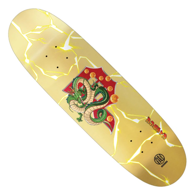 Primitive Skateboarding Dragon Ball Z Shenron Dirty P Egg Shape Deck Gold 9.125 x 32 WB:14.25