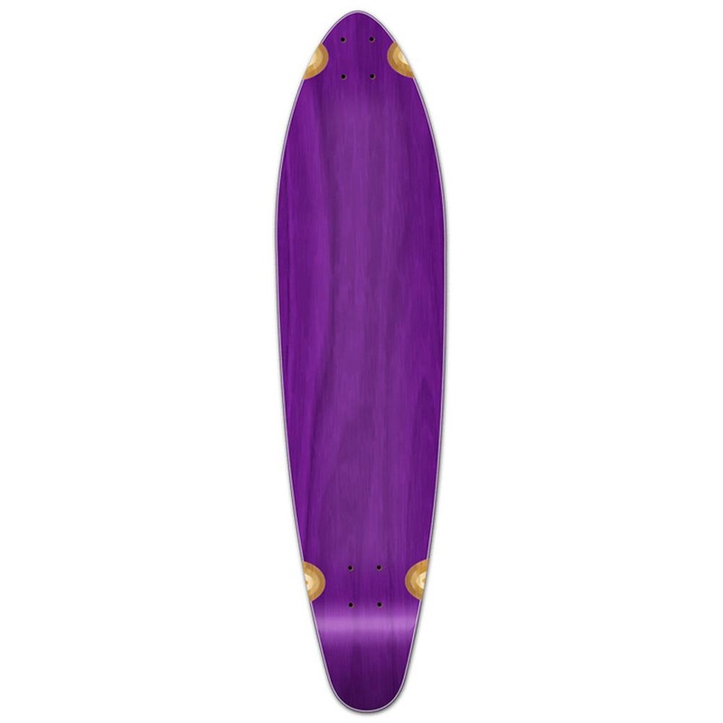 Punked Kicktail Blank Longboard Deck – Stained Purple Deck