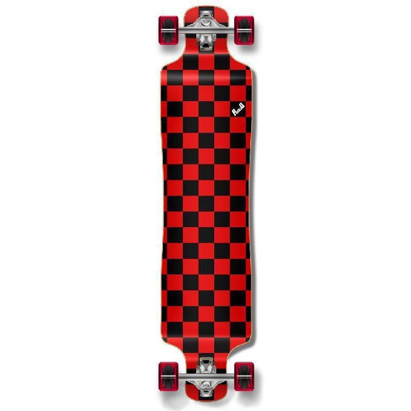 Punked Lowrider Longboard Complete – Checker Red Complete