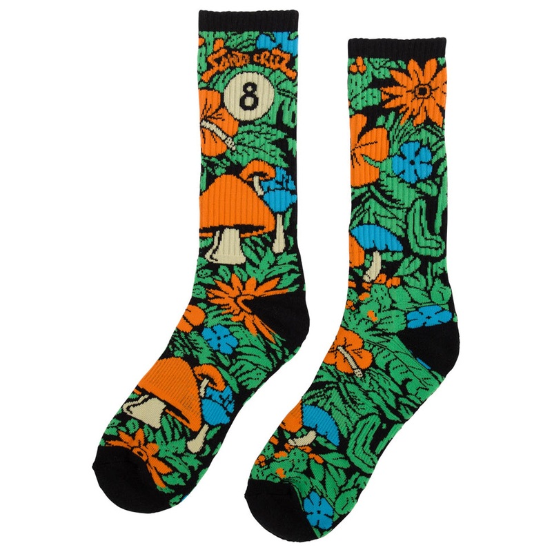 Santa Cruz 8Baller Trip Crew Socks Black 9-11