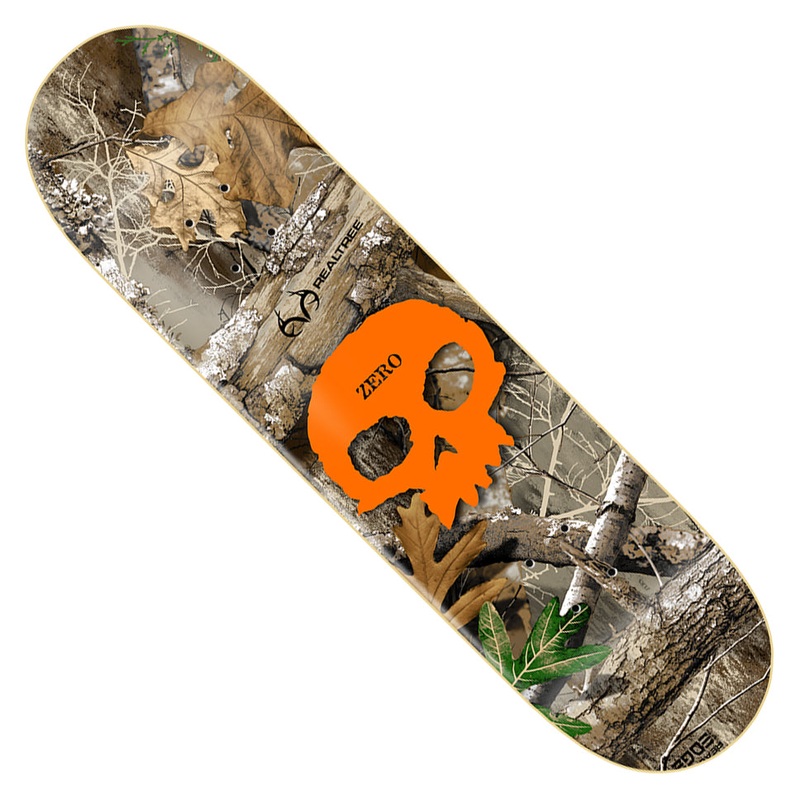 Zero Real Tree Single Skull Deck Camouflage 8.25 x 31.9 WB:14.25
