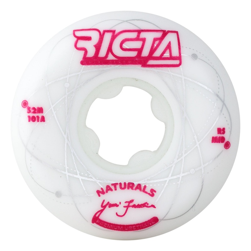 52mm Facchini Orbital Naturals White Metallic Red Mid 101a Ricta Skateboard Wheels White 52mm