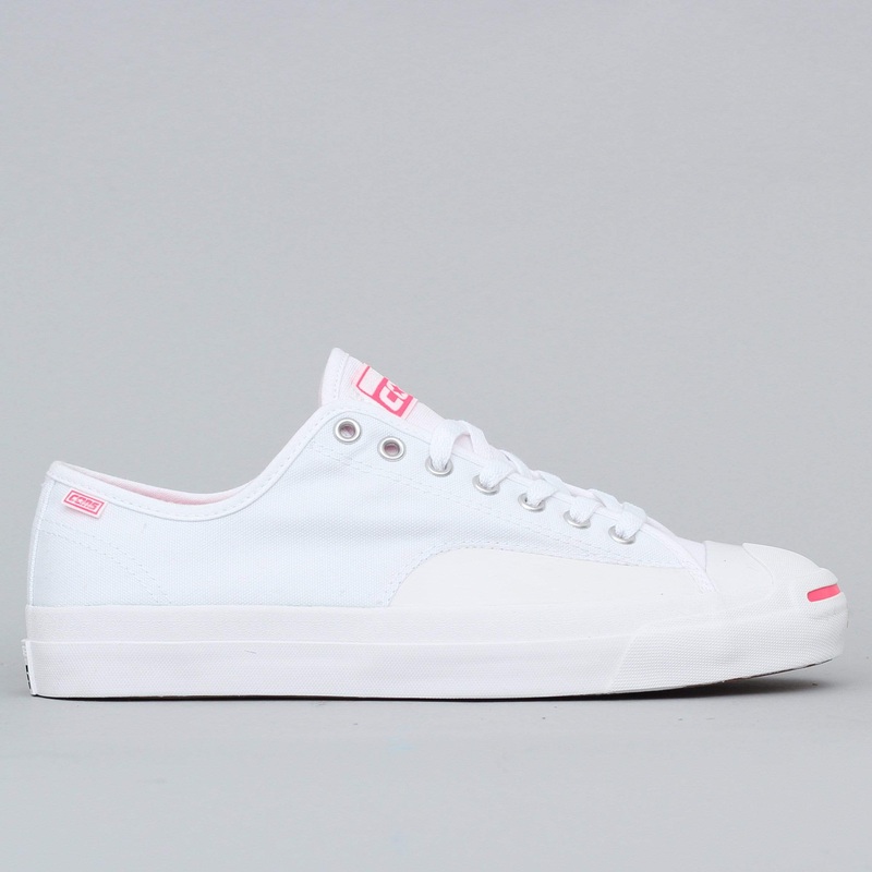 Converse Jack Purcell Pro OP OX Shoes White / Racer Pink / White UK7
