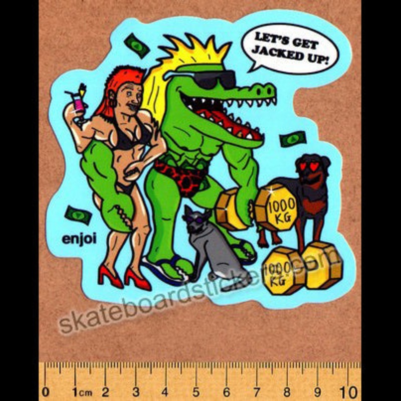 Enjoi Get Jacked Skateboard Sticker