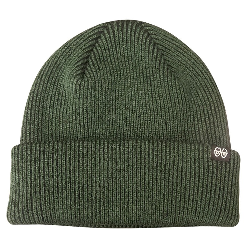 Eyes Clip Dark Green Black Krooked Beanie