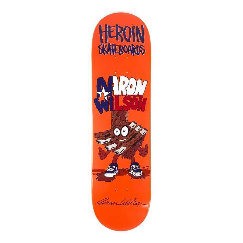 Heroin Skateboards – 8.5 – Aaron Wilson Ribs Deck – Orange