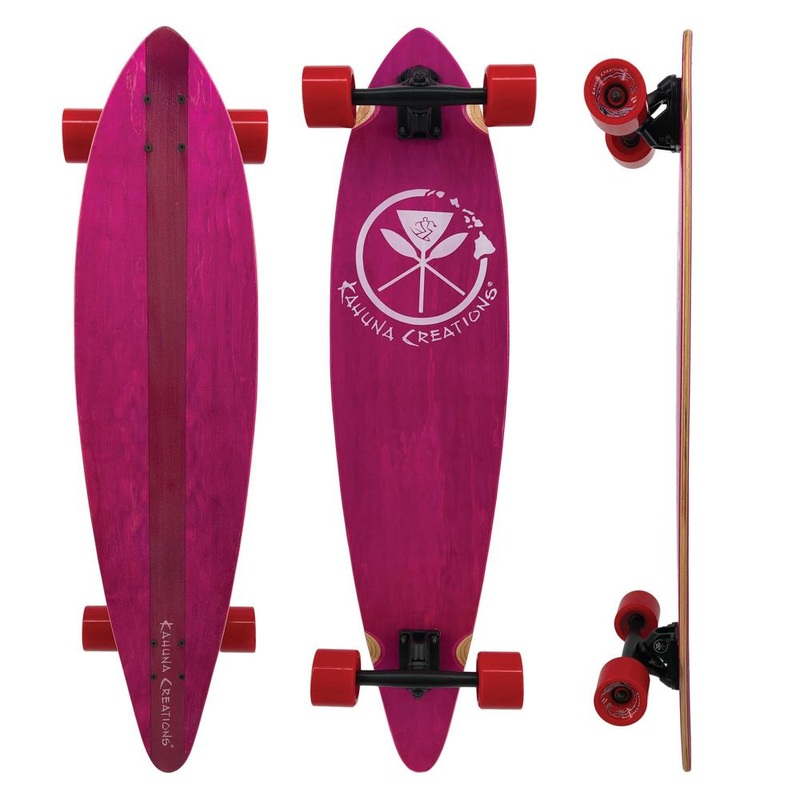 Kahuna Creations Hele Pink 40″ Pintail Longboard Complete