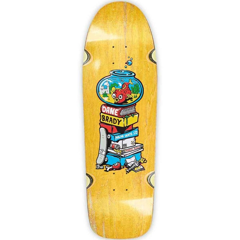 Polar Skateboards “Dane Brady – Fish Bowl” 9.75″ Deck Yellow