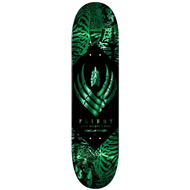 Powell Peralta Skeleton Teal Foil FLIGHT Skateboard Deck – 8.13″ Deck only 8.13