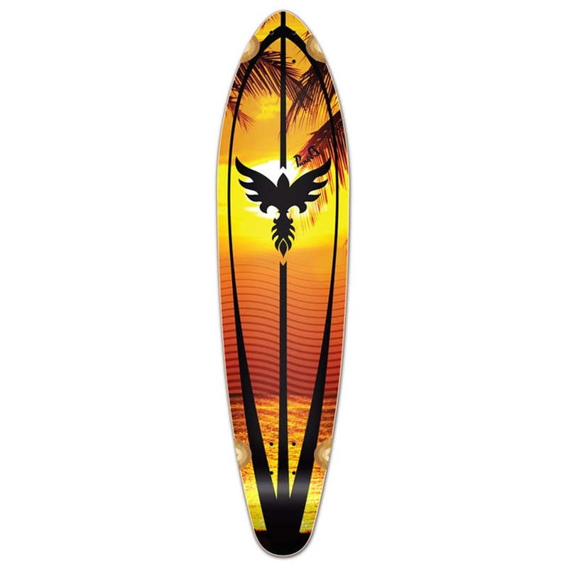 Punked Kicktail Sunset Longboard Deck Deck