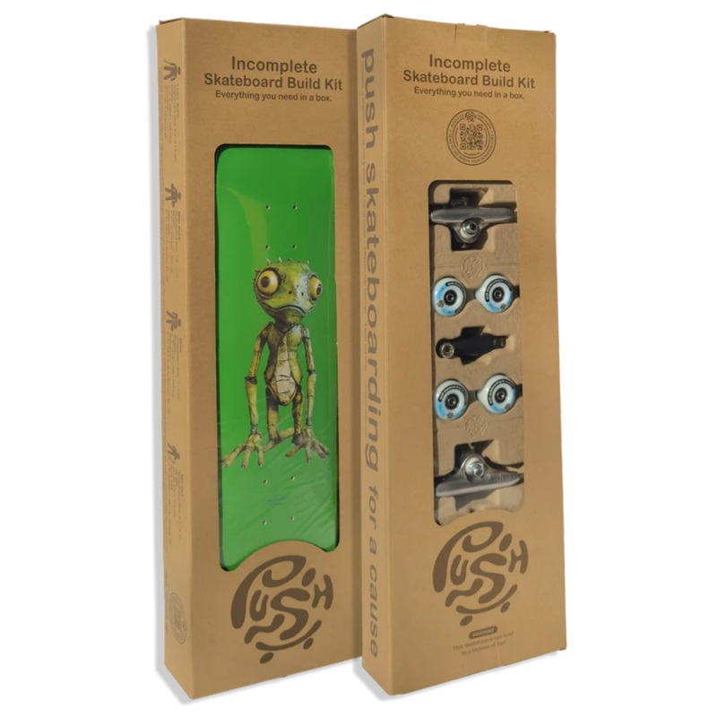 Push Skateboarding Lizard Guy 7.50″ Incomplete Skateboard 7.50″