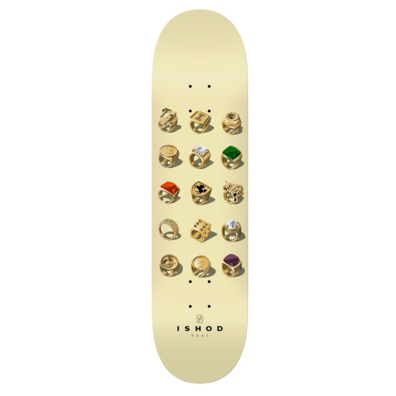 Real Ishod Jeweler Symmetrical Twin Tail Slick 8.3″ Skateboard Deck 8.3″ WB 14.4″