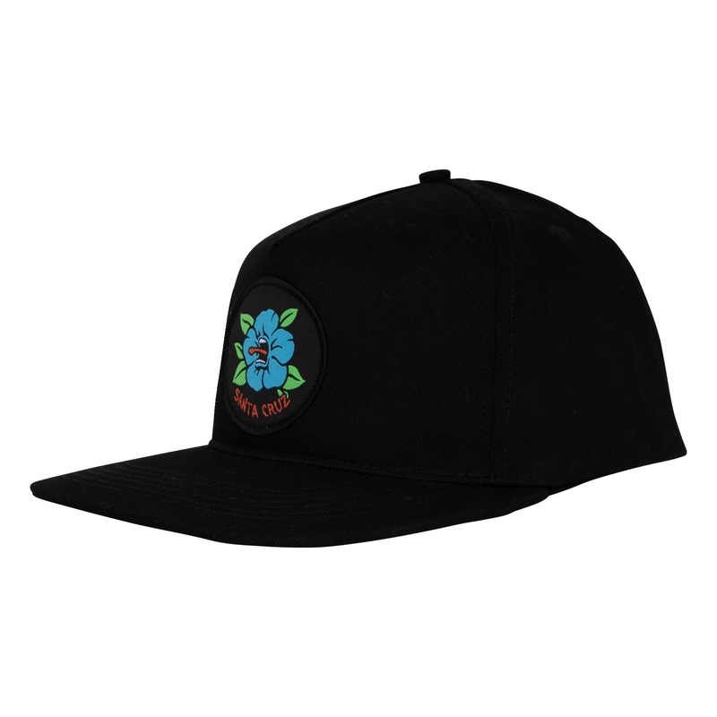 Santa Cruz Screaming Hibiscus Snapback Hat Black