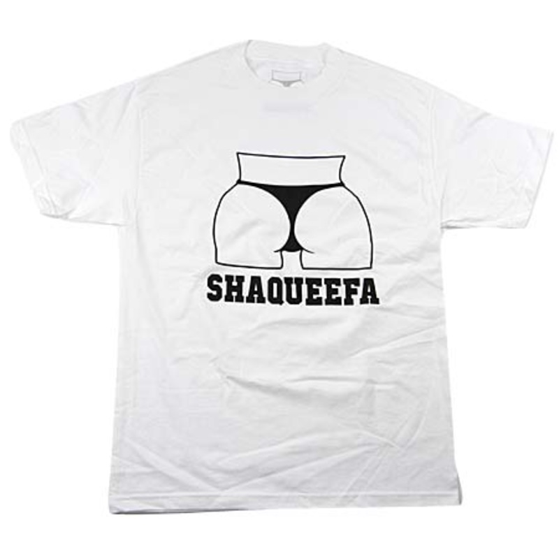 Shaqueefa OG Booty Logo T Shirt White/ Black Extra Large