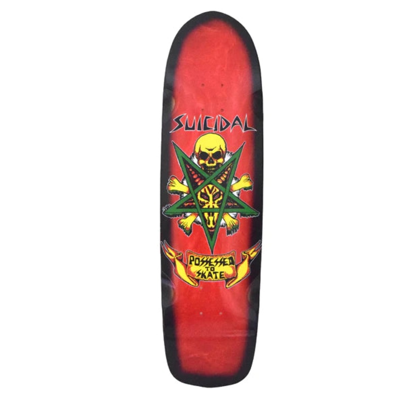 Suicidal Skates Possessed to Skate Deck 8.75″ x 32.5″ – Red Stain / Black Fade 8.75