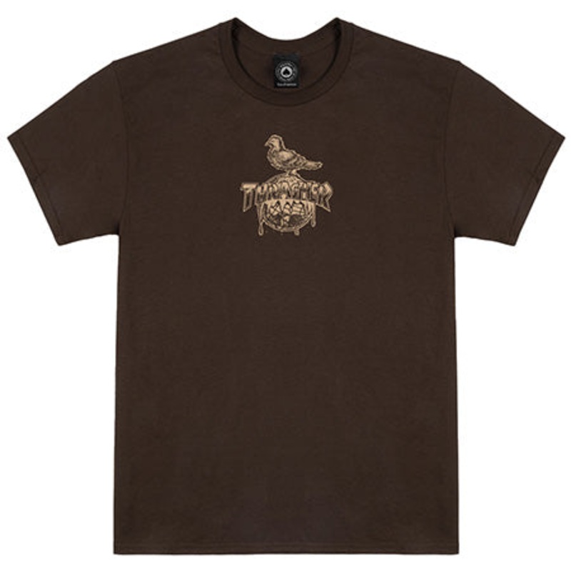 Thrasher Magazine Thrasher x Anti Hero Cover The Earth T Shirt Brown Medium