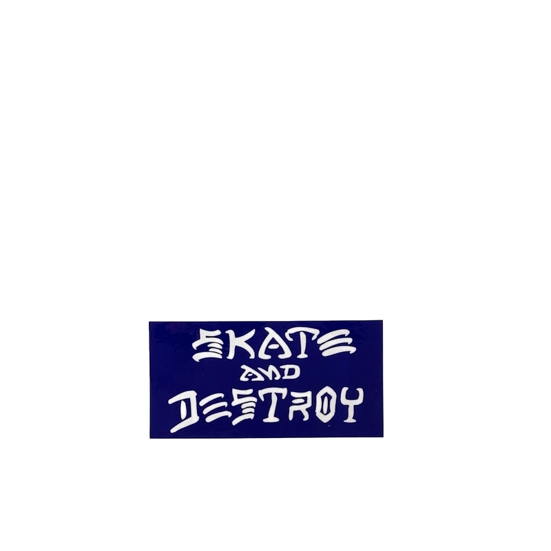 Thrasher Skate and Destroy Sticker – Blue / White