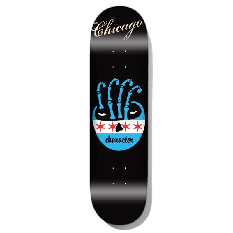 Character Chicago Logo 8.25″ Skateboard Deck 8.25″ WB 14.25″