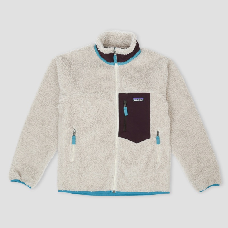 Patagonia Classic Retro-X Fleece Jacket Natural / Obsidian Plum Small