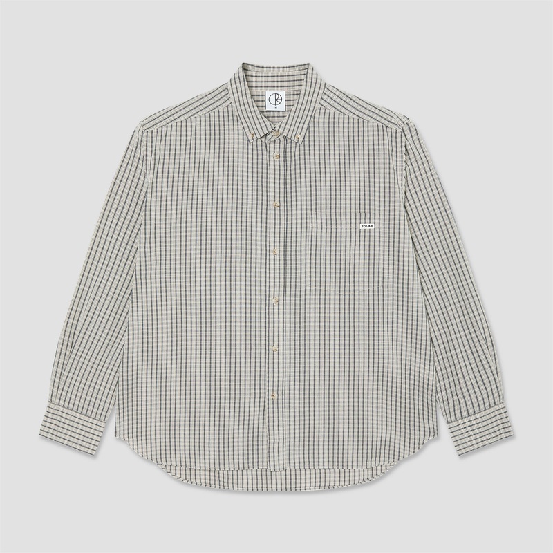 Polar Ben Longsleeve Shirt Ivory Check Small