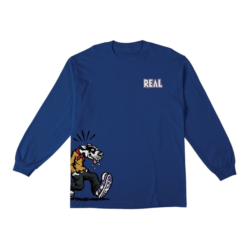 Real Skateboards Comix Royal Men’s Long Sleeve T Shirt Royal Blue S