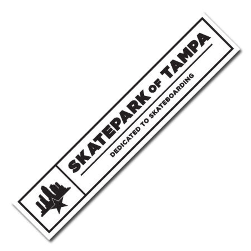 Skatepark of Tampa Dedicated Billboard Sticker White 5″