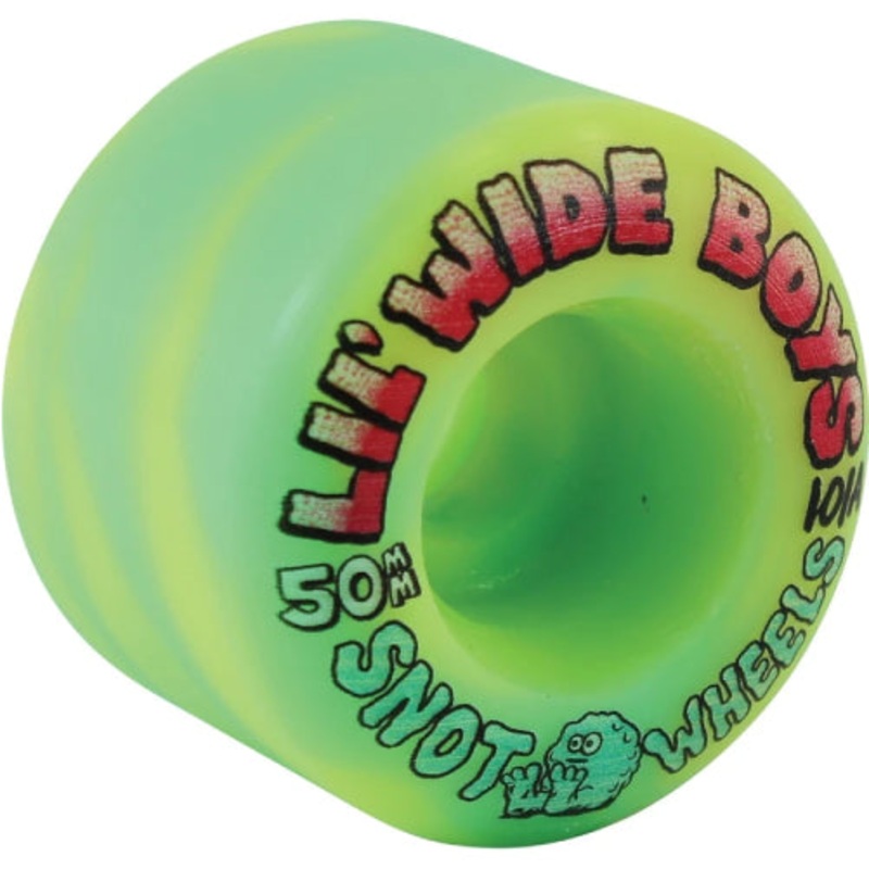 Snot Lil’ Wide Boys Wheels Green/Yellow Swirl 50MM 101A 50mm