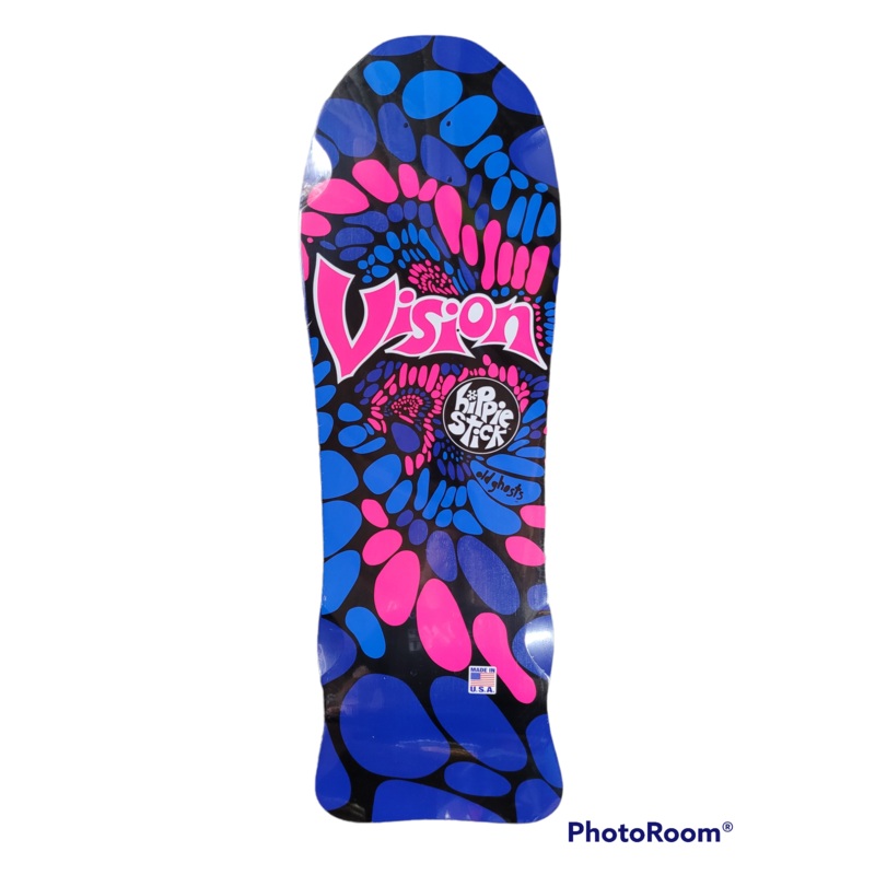 Vision HIPPIE STICK reissue skateboard deck  – BLUE PINK