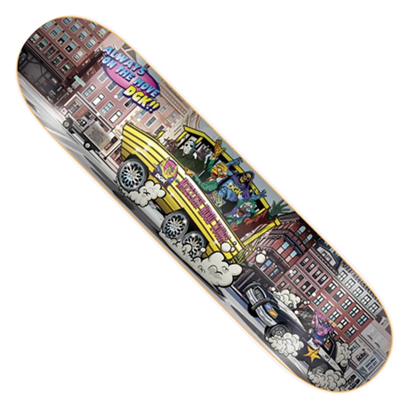 DGK Will Mazzari Hood Tours Twin Tail Deck Multicolor 8.25 x 32 WB:14.25